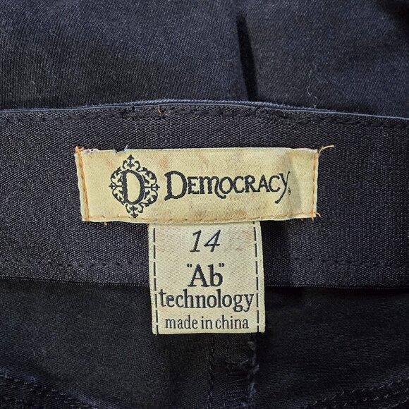 Democracy Jeans Womens 14 Black Skinny Ab Technology Stretch Denim Everyday Fit - Picture 6 of 14